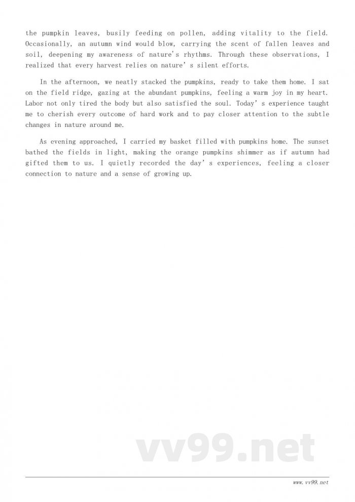 秋天的田野收获记：一位学生的日常观察