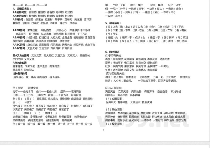 最新部编版二年级语文上册复习知识点汇总