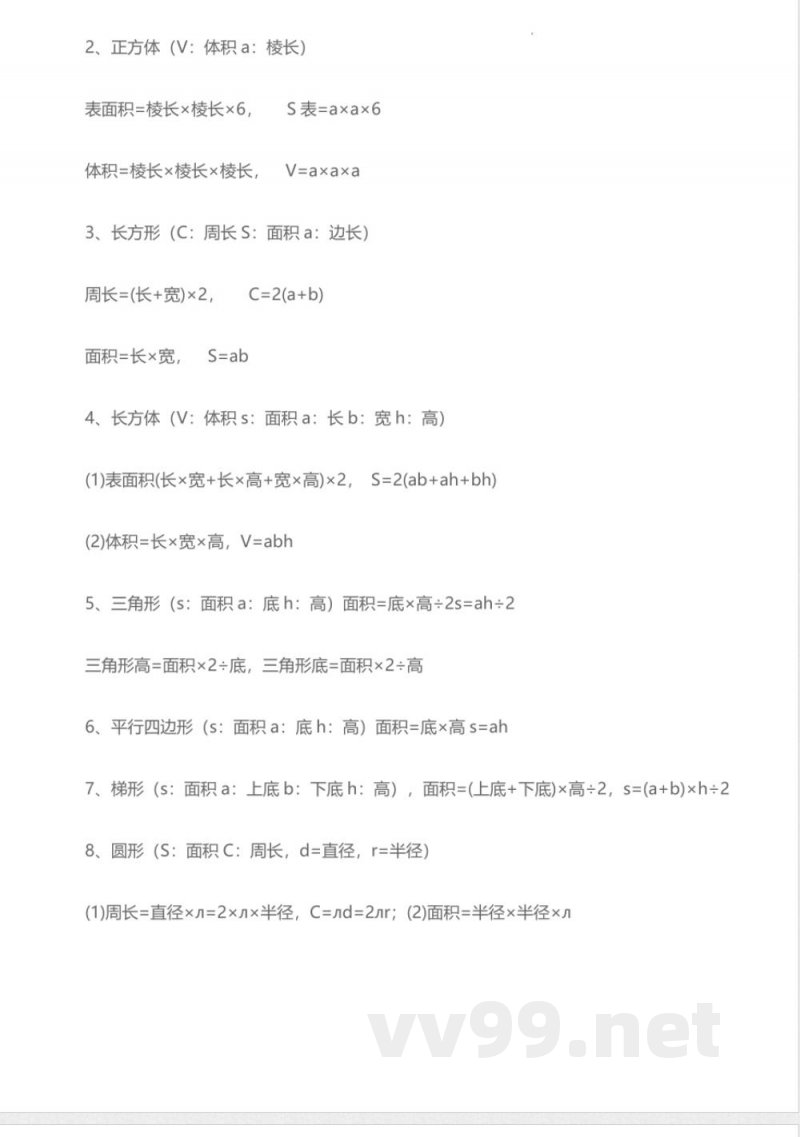 2025年小升初总复习知识点(知识点)--六年级下册数学人教版 2025年小升初总复习知识点(知识点)--六年级下册数学人教版