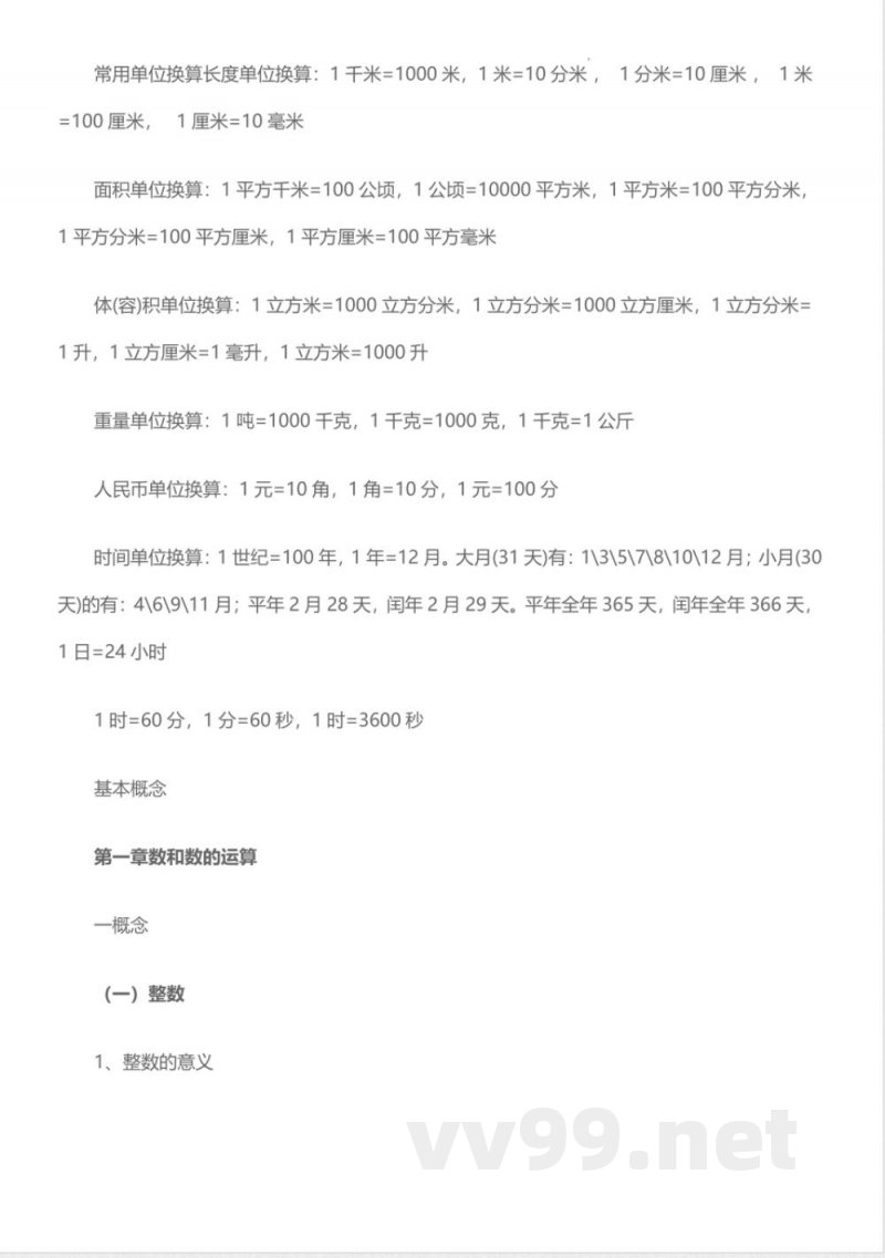 2025年小升初总复习知识点(知识点)--六年级下册数学人教版 2025年小升初总复习知识点(知识点)--六年级下册数学人教版