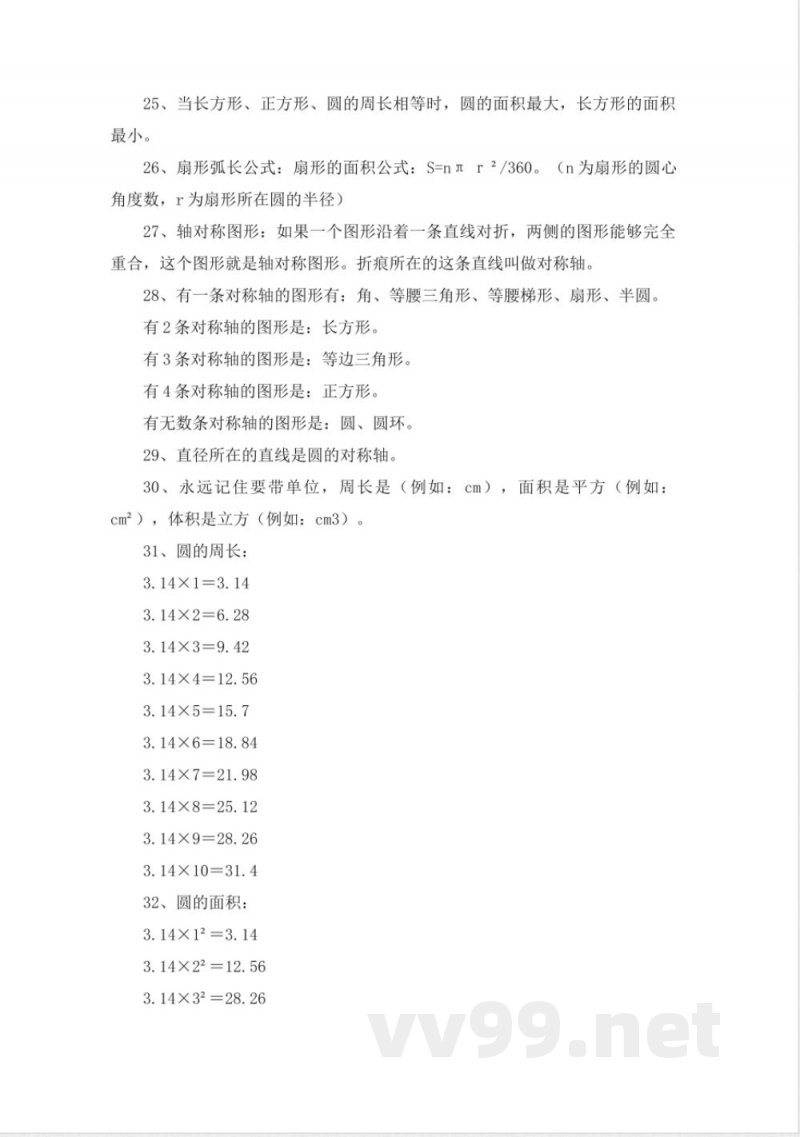 六年级数学上册知识点汇总 六年级数学上册知识点汇总