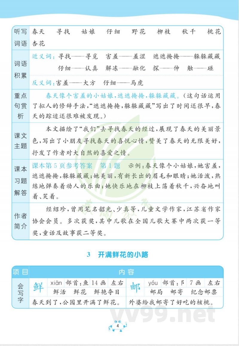 二年级语文下册知识点总结