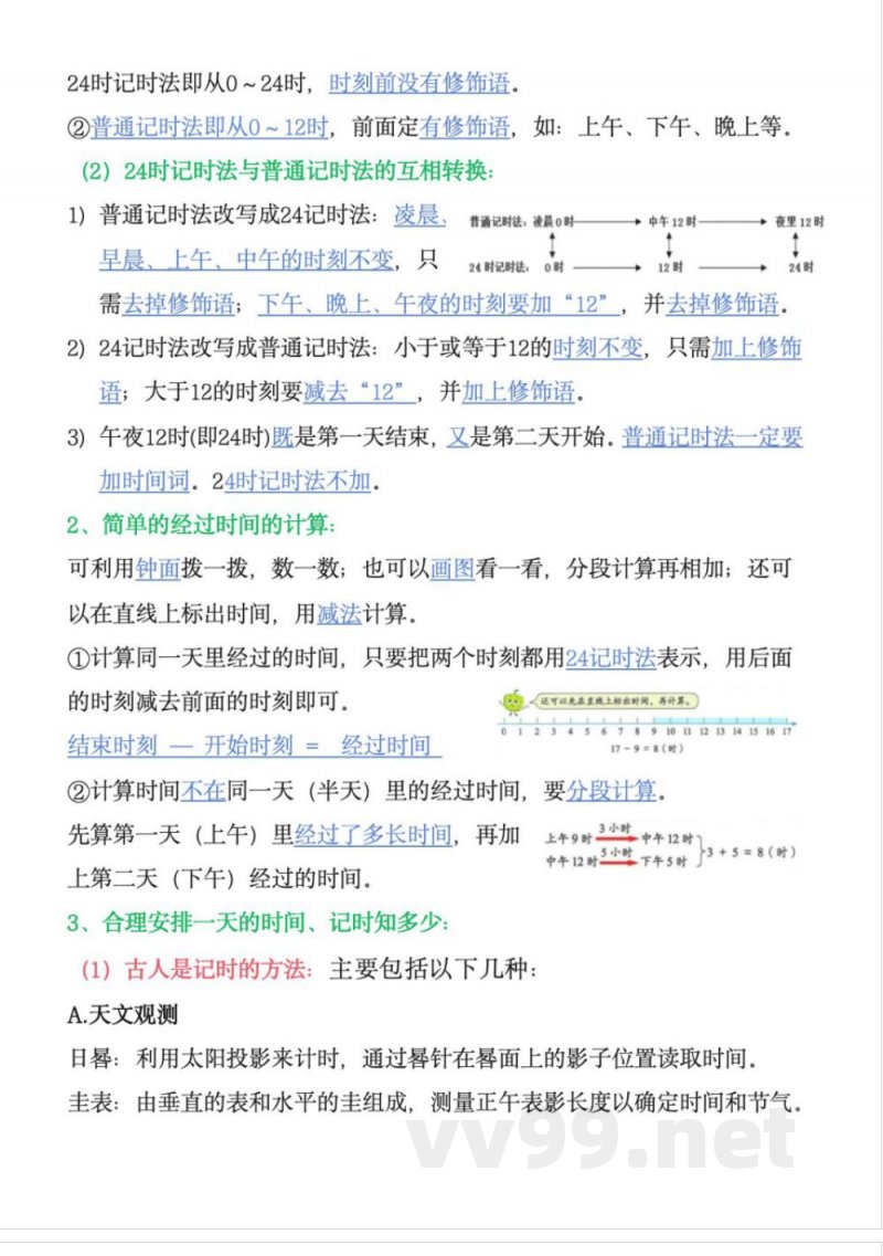 三年级上册数学苏教版知识