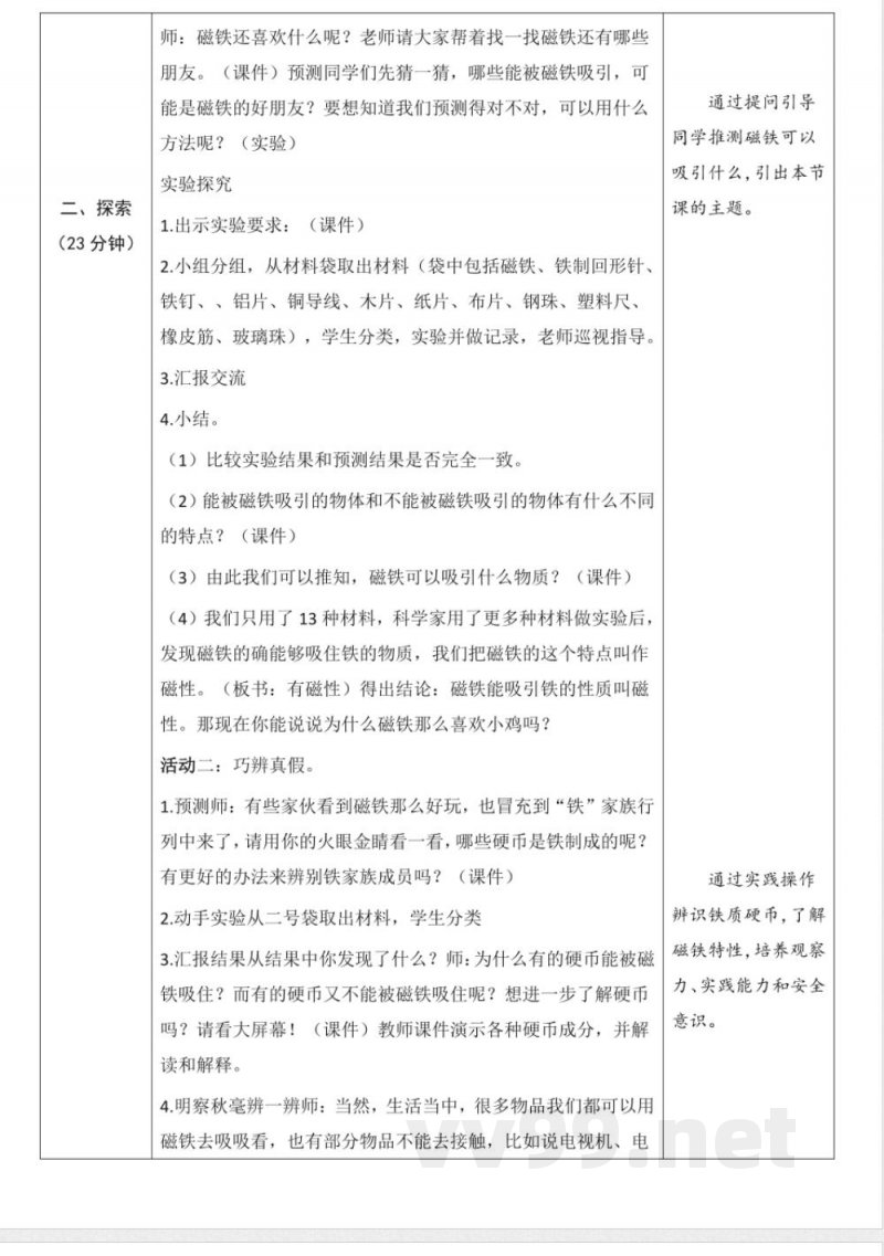 (2025春)教科版二年级科学下册《第一单元 磁铁》教案 (2025春)教科版二年级科学下册《第一单元 磁铁》教案