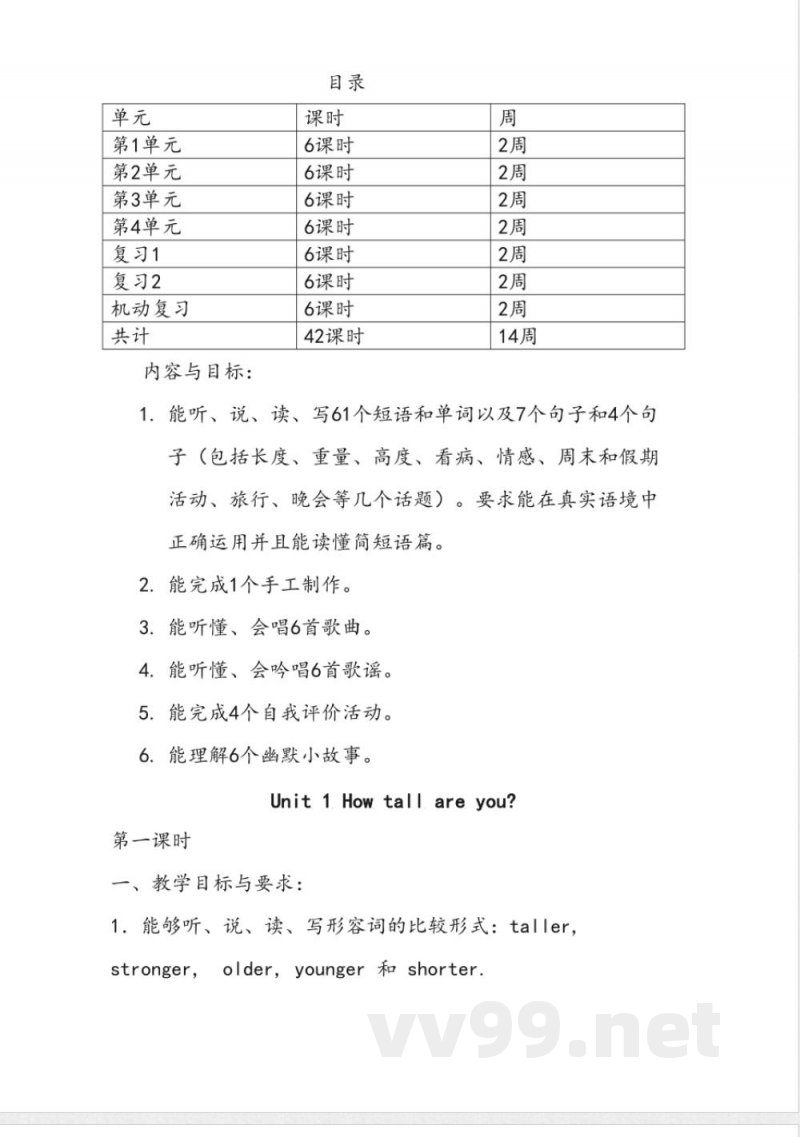 2025年人教版PEP六年级英语下册知识点全册教案