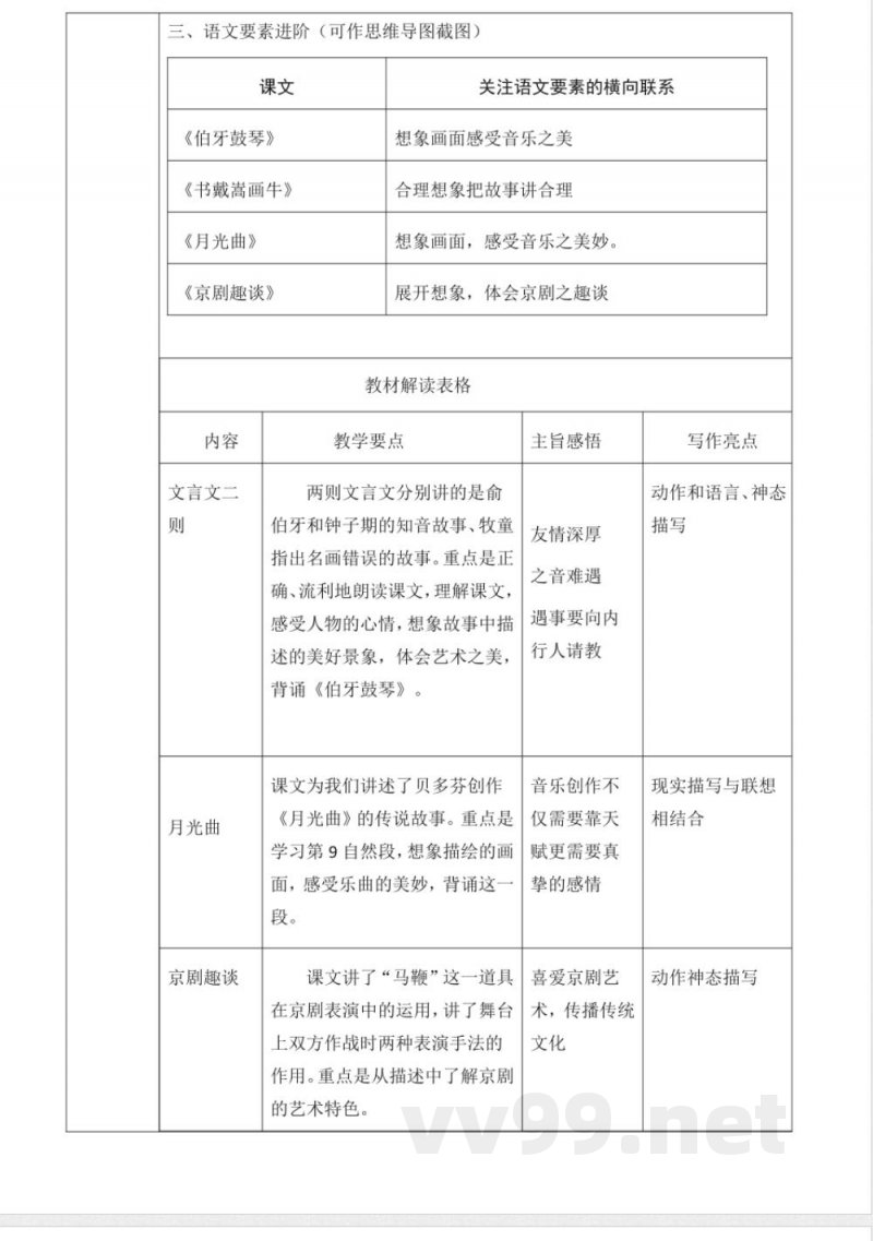 统编版语文六年级上册第七单元大单元教学设计