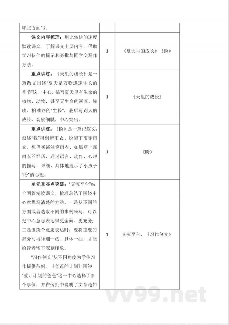 第五单元 大单元教学设计 六年级语文上册（统编版）