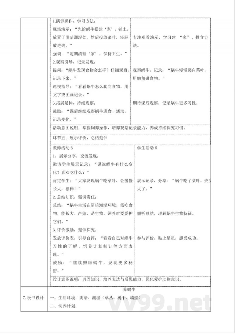2.11《养蜗牛》教案 2025青岛版科学一年级下册 2.11《养蜗牛》教案 2025青岛版科学一年级下册