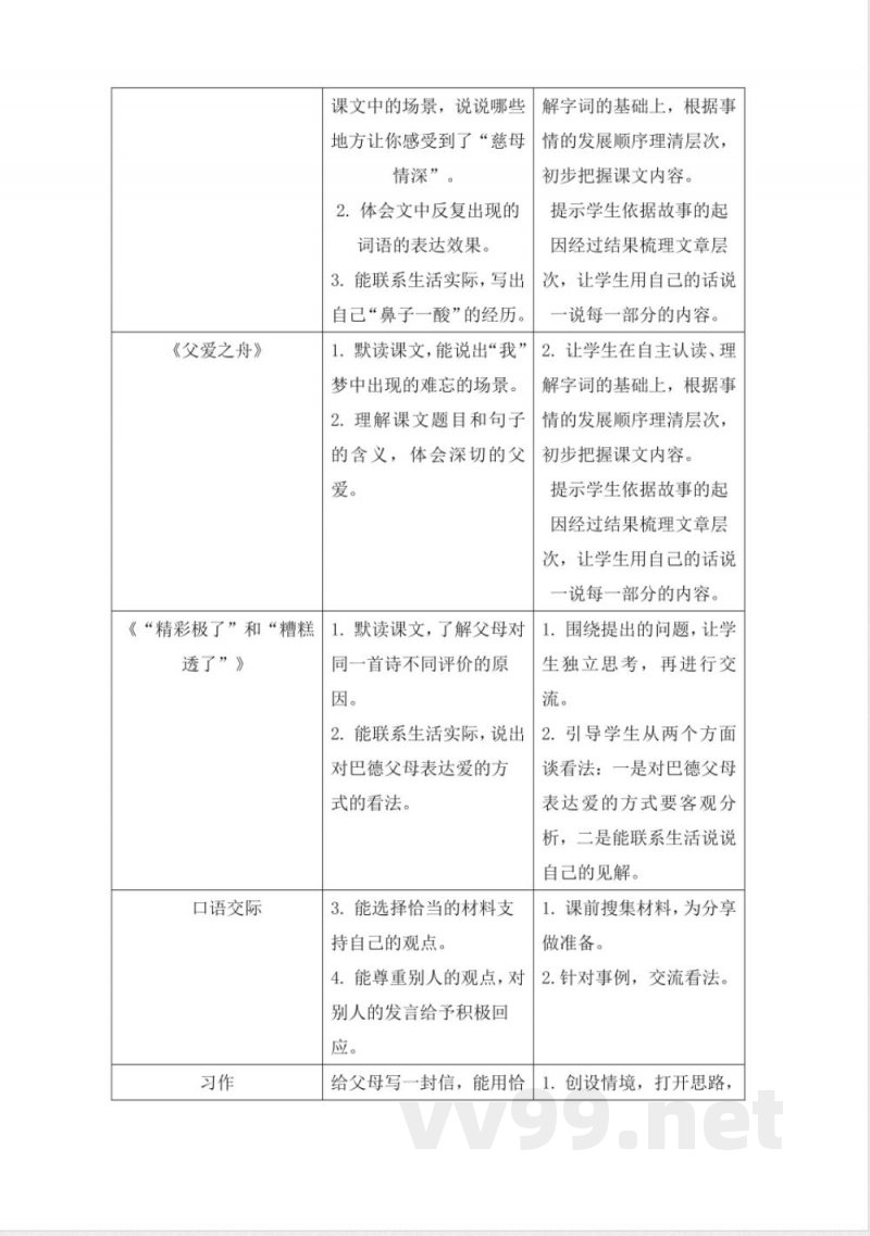 第六单元作业设计 语文五年级上册统编版