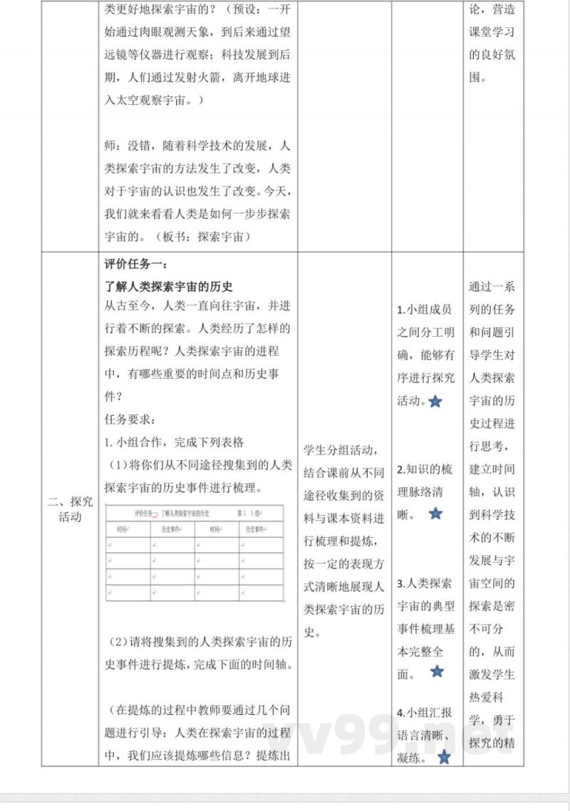 19 探索宇宙 教学设计 科学六年级下册青岛版 19 探索宇宙 教学设计 科学六年级下册青岛版