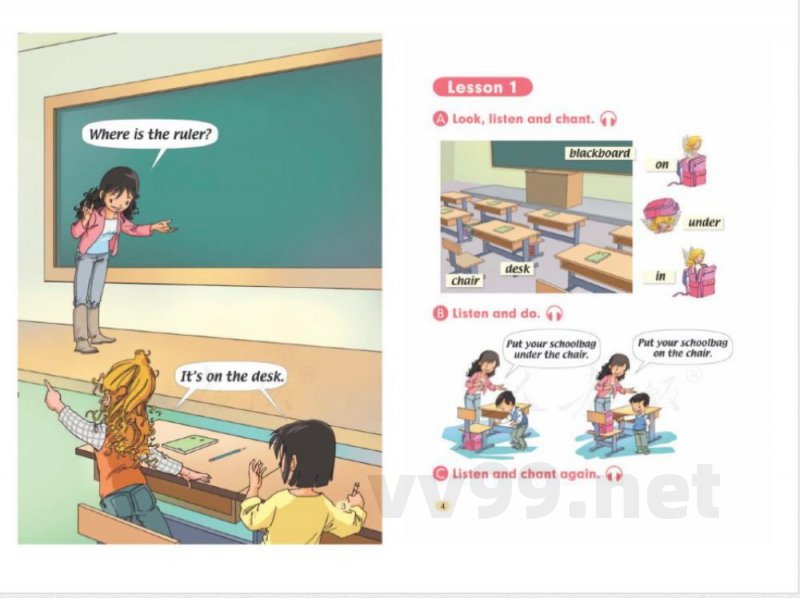 人教版小学一年级英语下册电子课本（新起点）