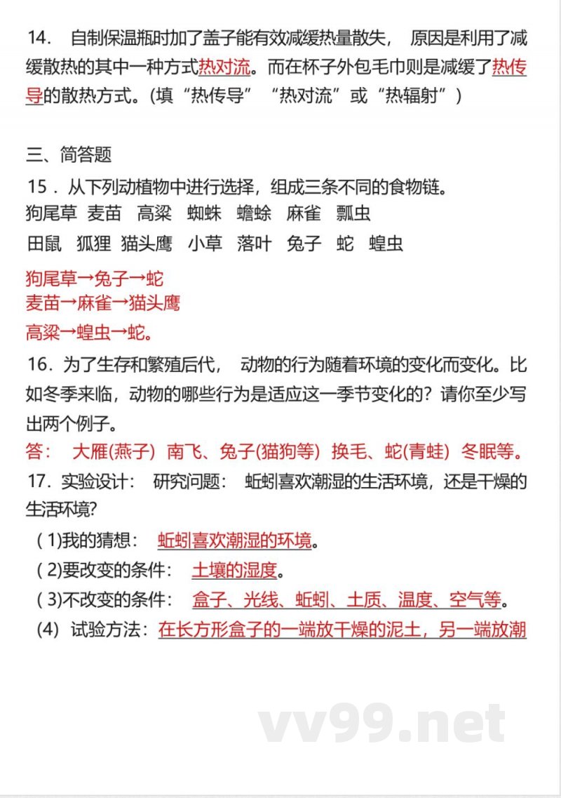 2025春新版教科版五年级科学下册期末试卷 2025春新版教科版五年级科学下册期末试卷