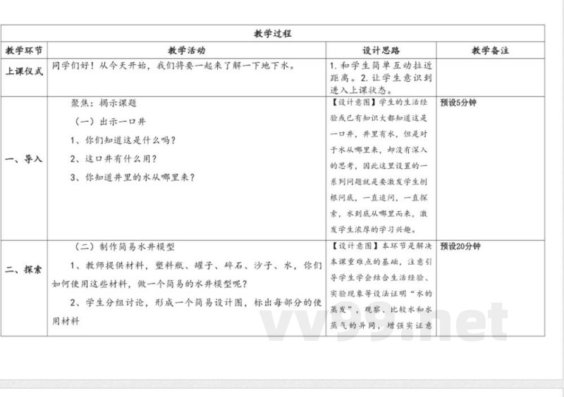 第4单元《地球水资源》》单元教学设计 苏教版科学三年级上册