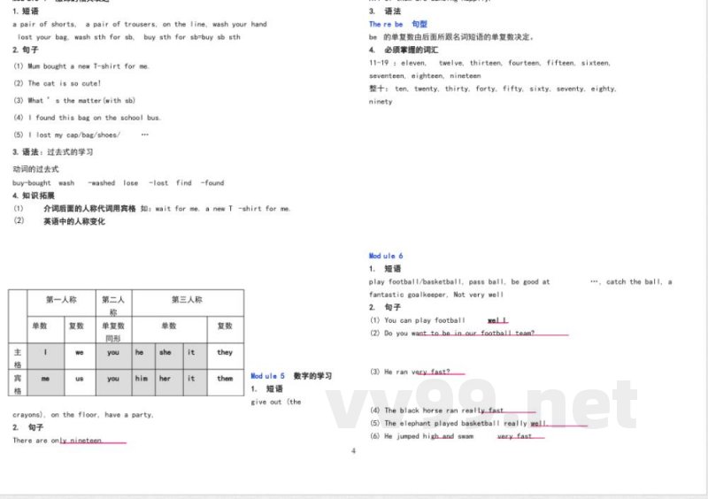 五年级上册英语知识点-外研版