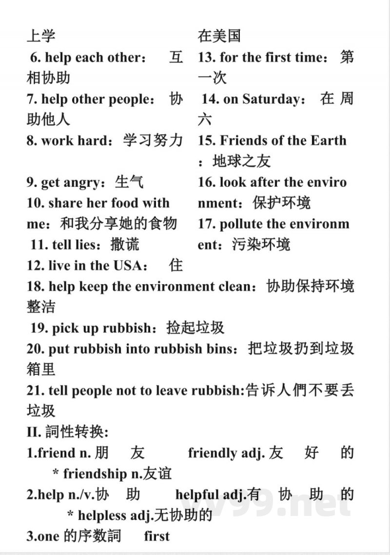 2025年沪教版六年级英语上册整套复习资料