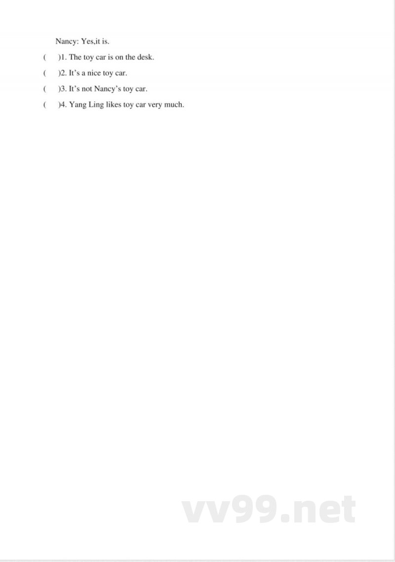 人教PEP三年级英语下册Unit单元测试