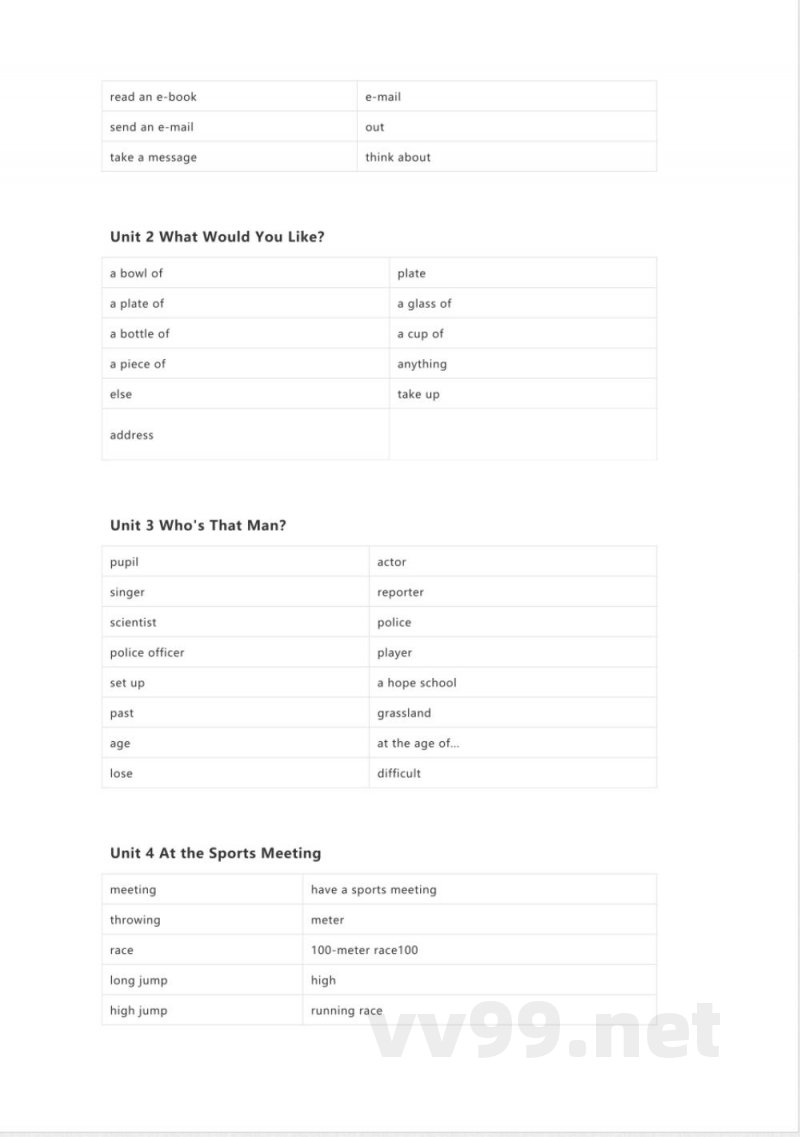 陕旅版英语六年级下册单词默写表 陕旅版英语六年级下册单词默写表