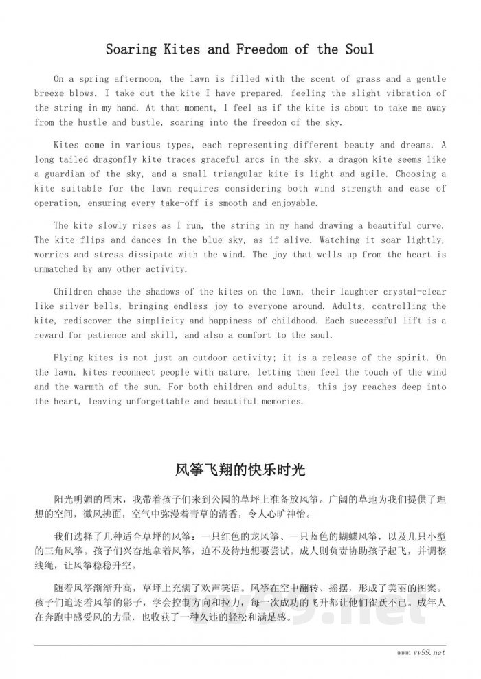 放风筝：草坪上的快乐时光