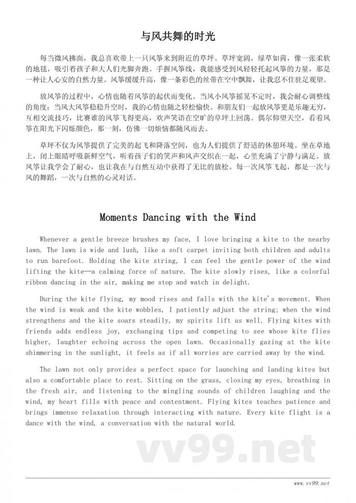 在草坪上放风筝：一场与自然的亲密接触