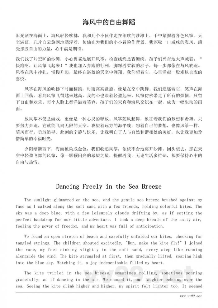 海边放风筝的作文：与风共舞的美好时光