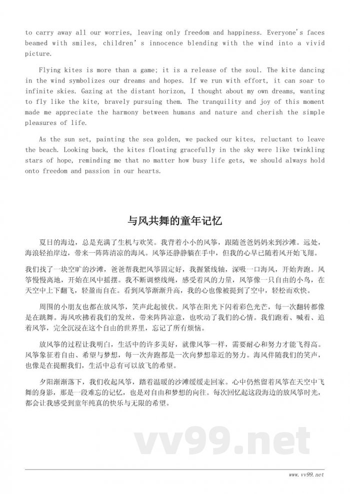 海边放风筝的作文：与风共舞的美好时光