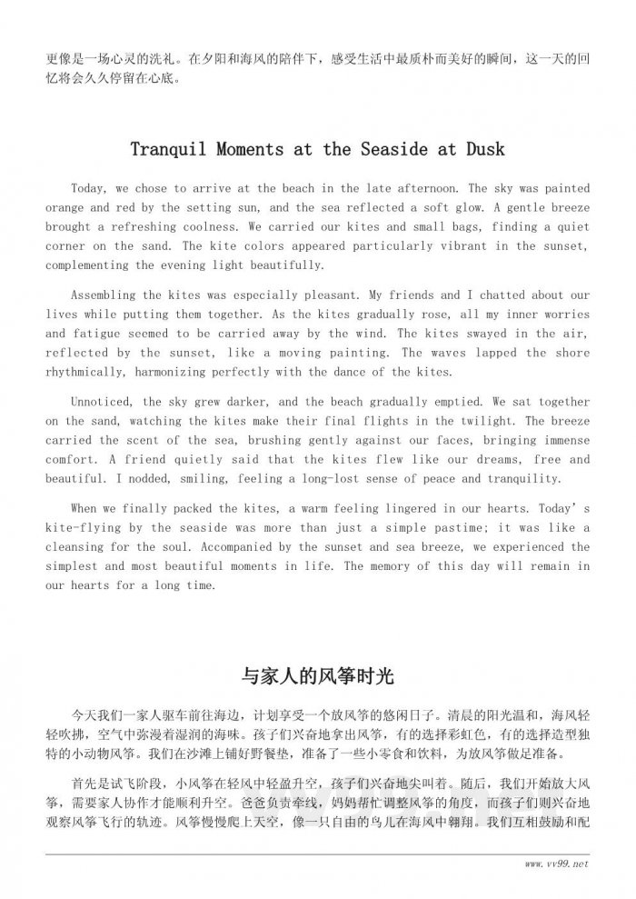 海边放风筝的日记：一天的风筝之旅