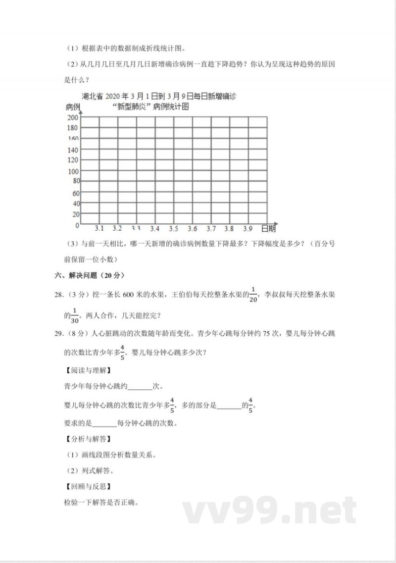 小学数学人教版六年级上册期末测试（七）试卷（含答案）