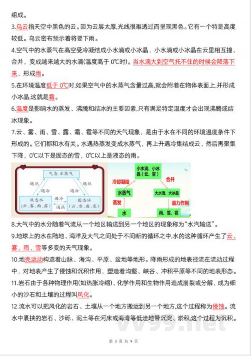 【科学】（新大象版）六年级上册科学知识点总结