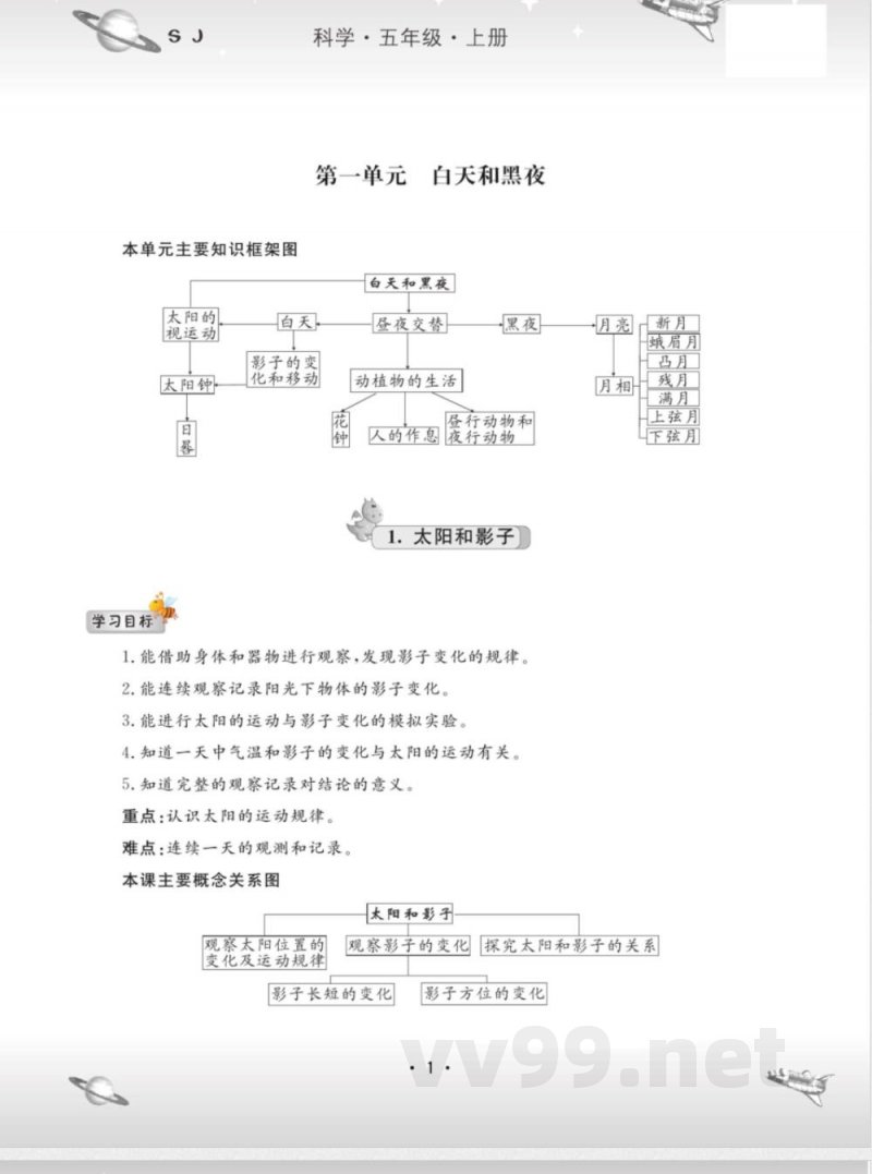 名校练 考五年级上册科学苏教版