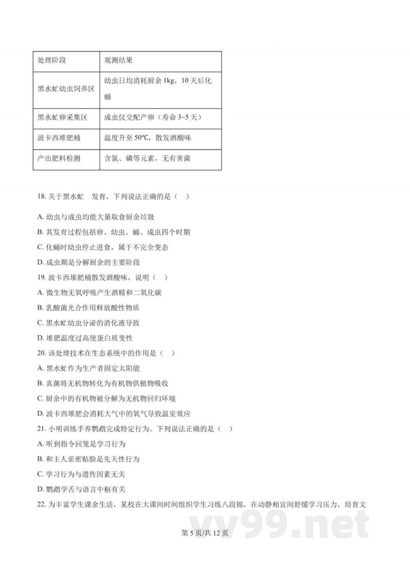 2025年湖南省长沙市麓山国际实验学校中考模拟生物试题五 2025年湖南省长沙市麓山国际实验学校中考模拟生物试题五