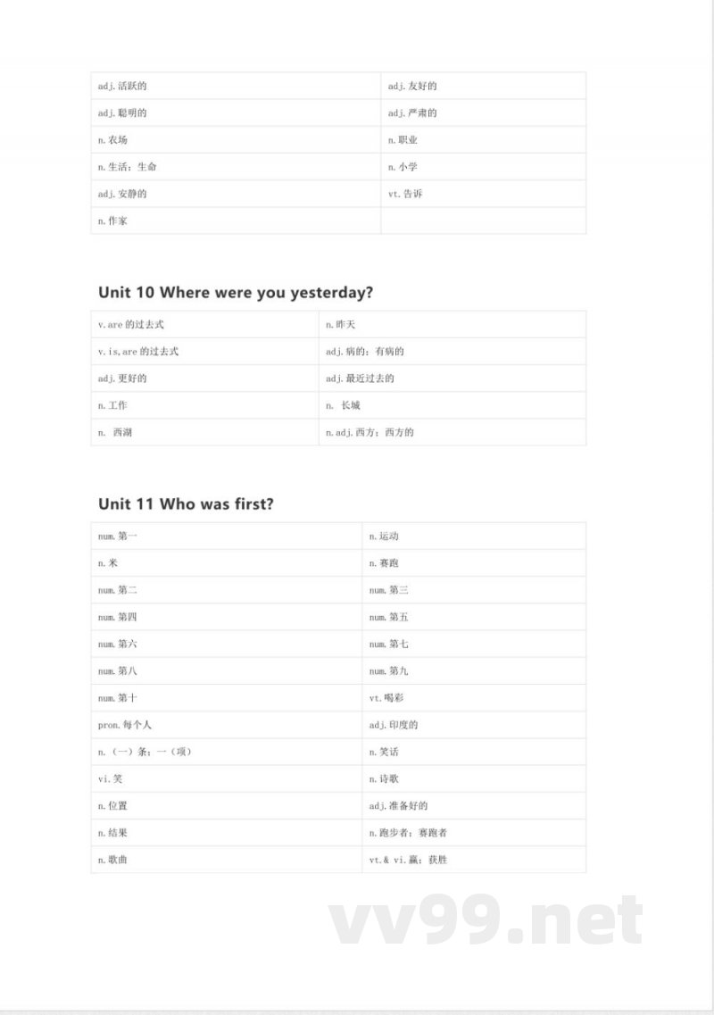 湘少版英语五年级下册单词默写表 湘少版英语五年级下册单词默写表
