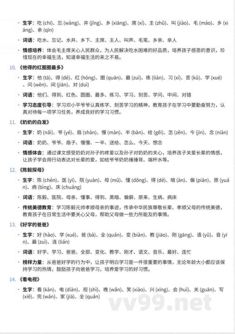 249小学一年级下册语文苏教版知识点汇总