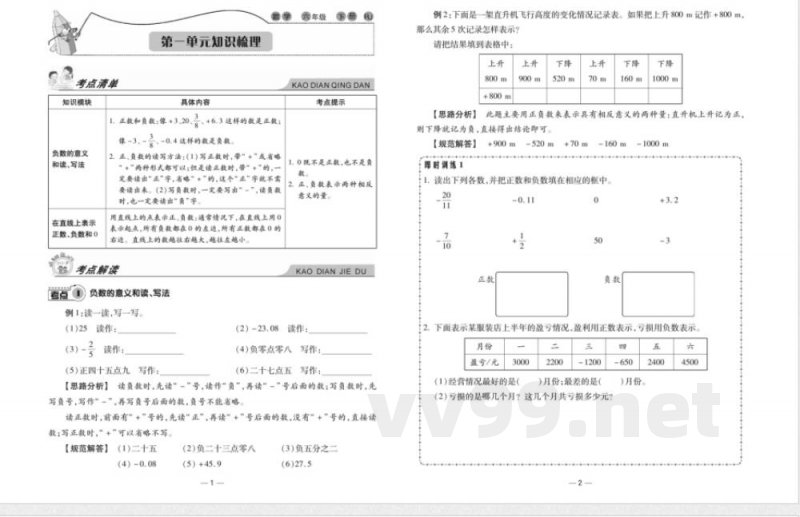 六年级下册数学人教版期末单元知识梳理卷