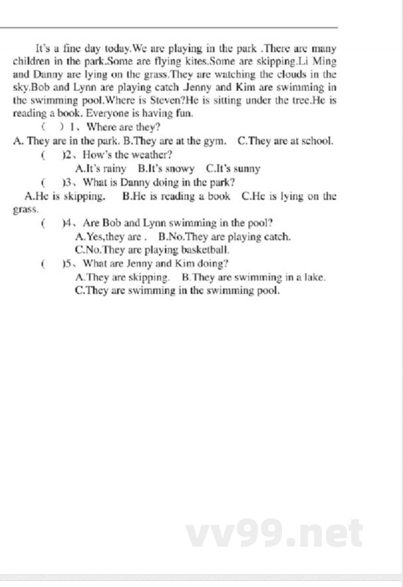 冀教版六年级英语上册期中试卷