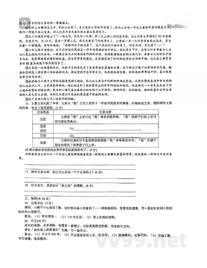 湖南省长沙市长郡双语实验中学2022-2023学年七年级上学期期末语文作业小结