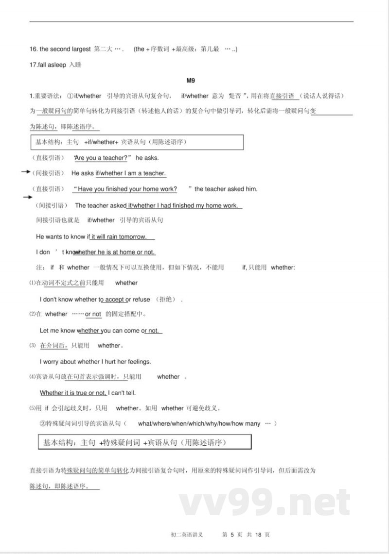 外研版八年级下册英语总复习讲义-含答案