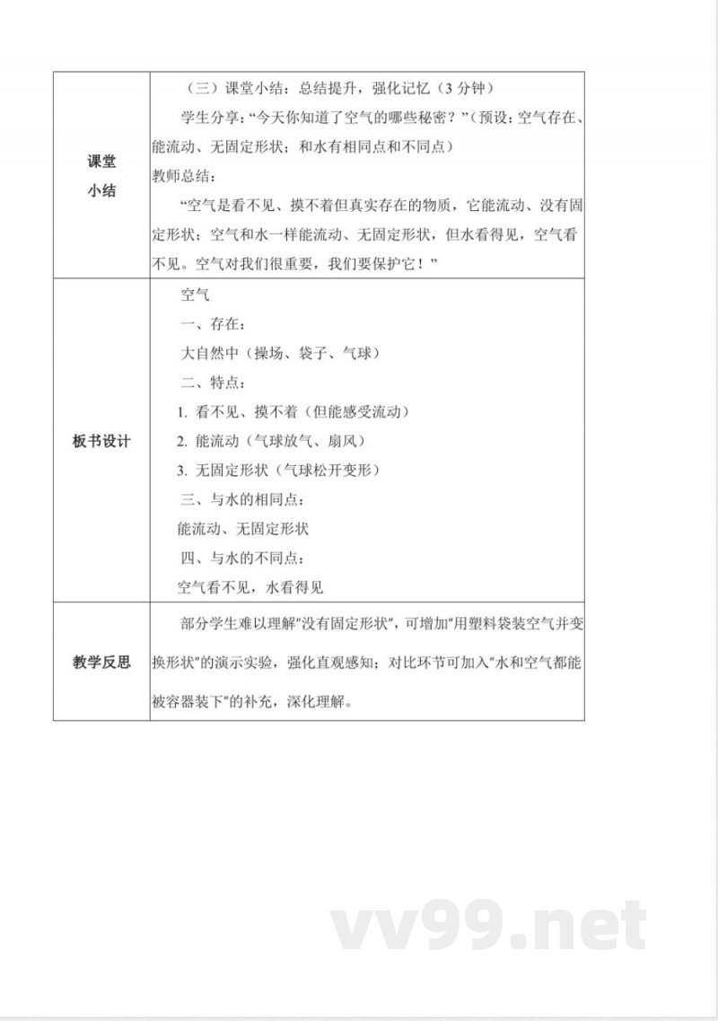 2.6 空气（教学设计）科学人教鄂教版二年级上册2025
