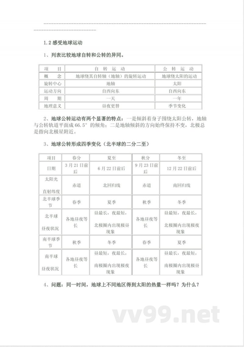 晋教版七年级地理上知识点梳理 晋教版七年级地理上知识点梳理