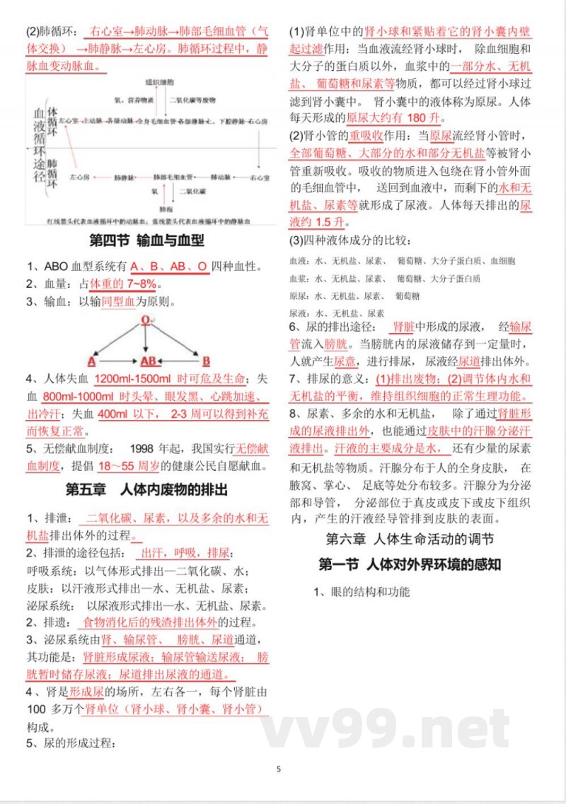 人教版七年级下册生物知识点总结 人教版七年级下册生物知识点总结