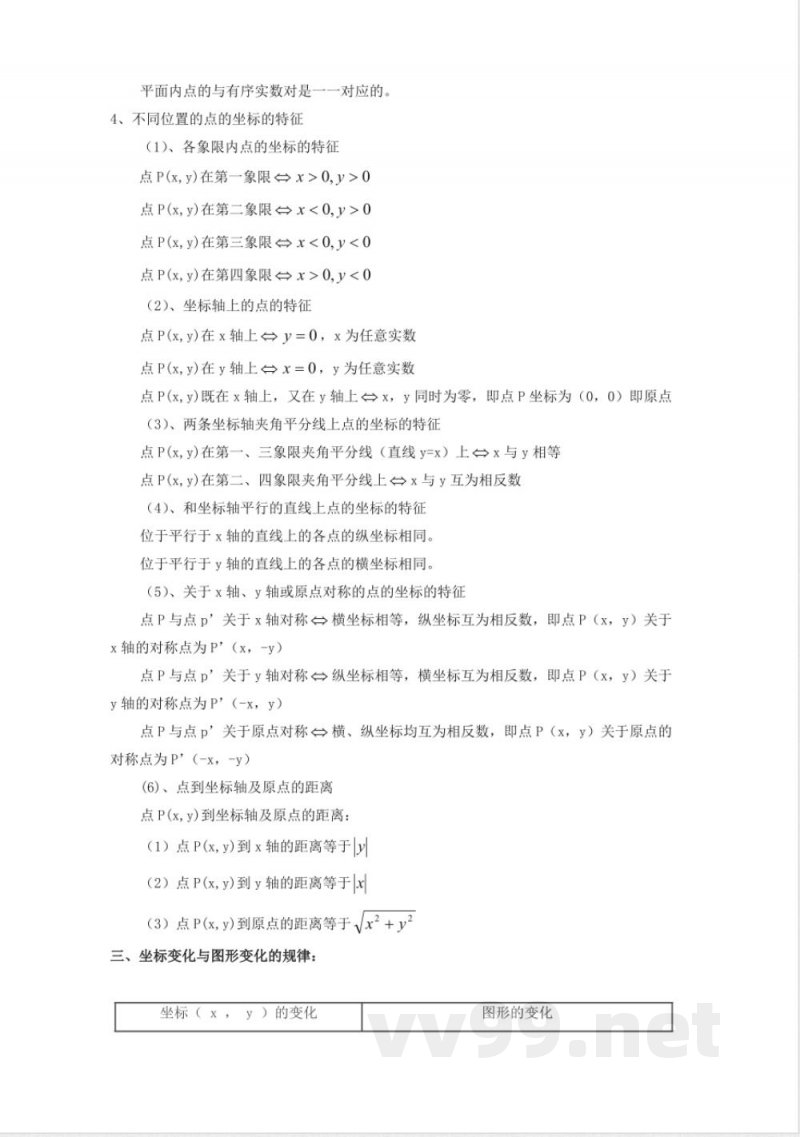 北师大版数学八年级上册知识点总结 北师大版数学八年级上册知识点总结