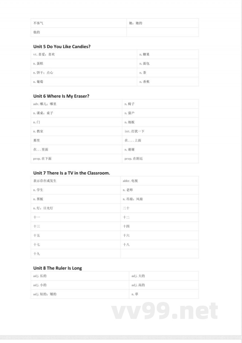 陕旅版英语三年级下册单词表 单词默写表表 陕旅版英语三年级下册单词表 单词默写表表