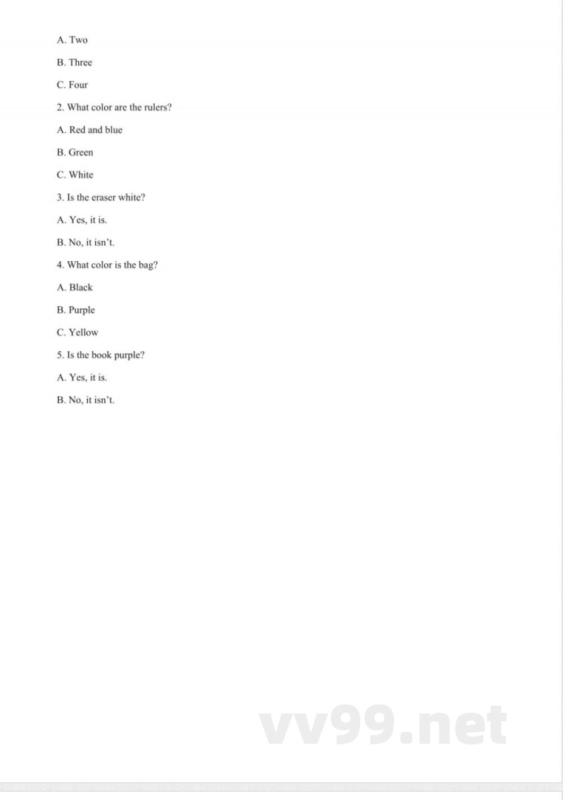 Review 2 Lesson 2 课后练习 2025陕旅版三年级上册英语