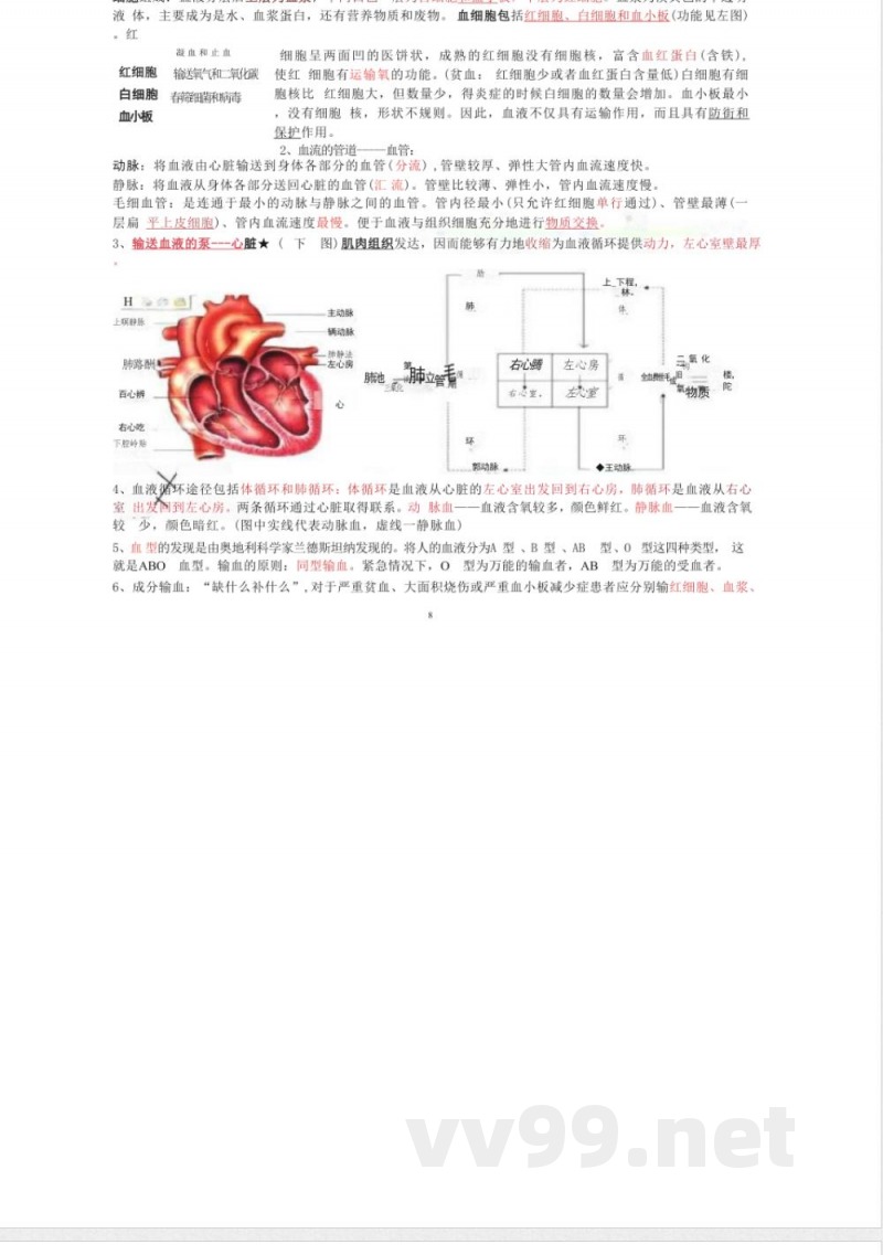 七年级下册生物知识点归纳整理