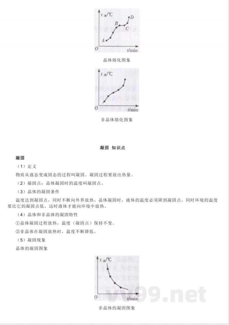 沪科技版初中物理九年级上册知识点