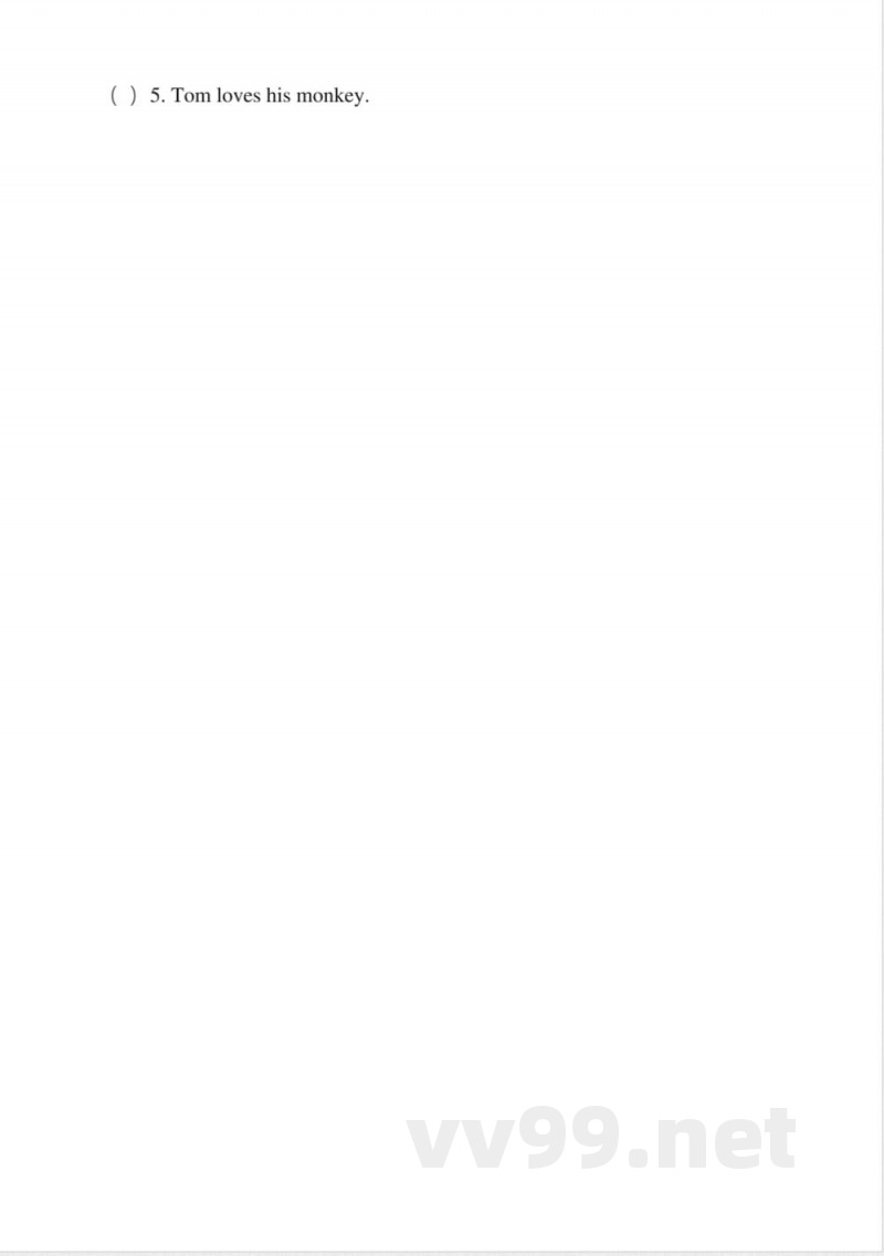 湘少版小学四年级英语上册单元测试