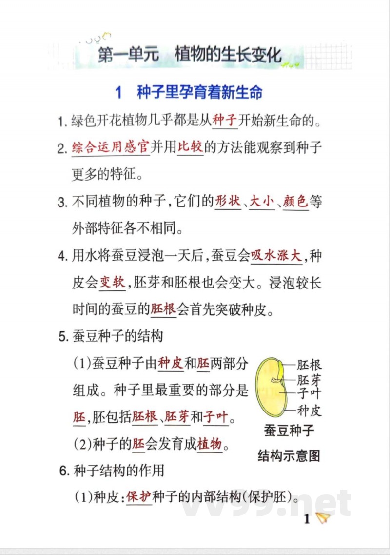 四年级科学下册知识点笔记