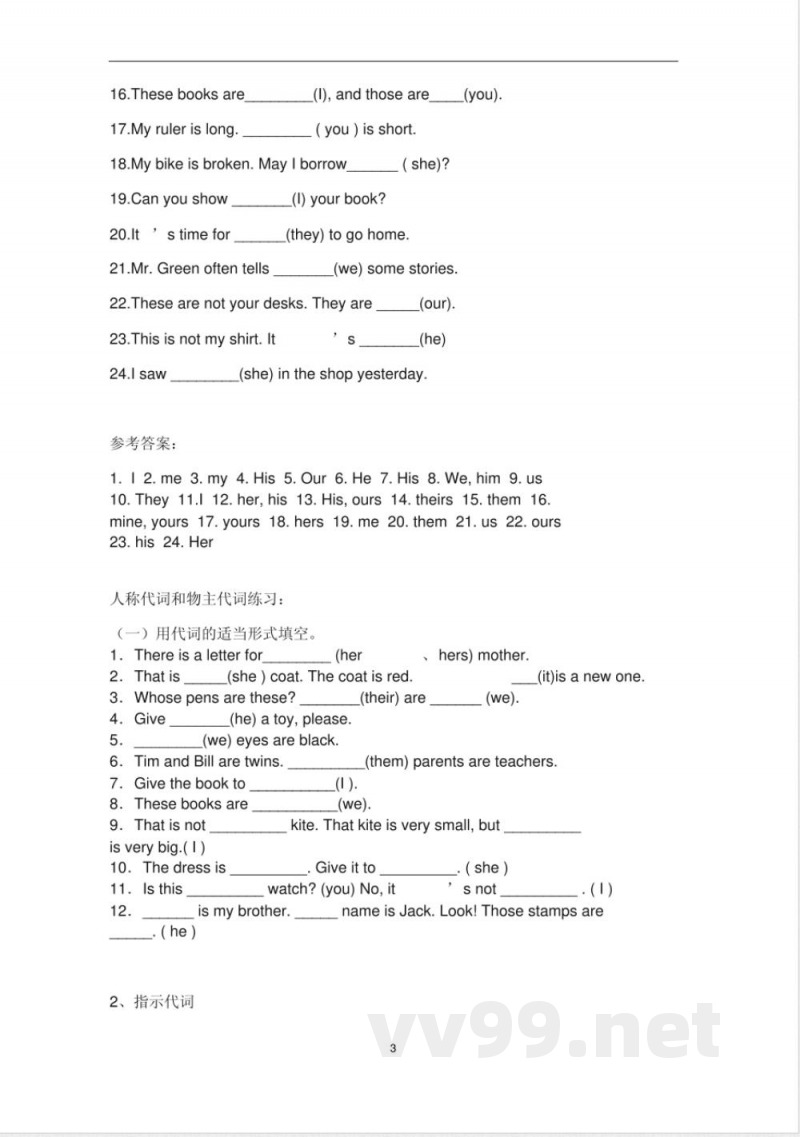 2019人教版七年级上册英语语法知识点大全