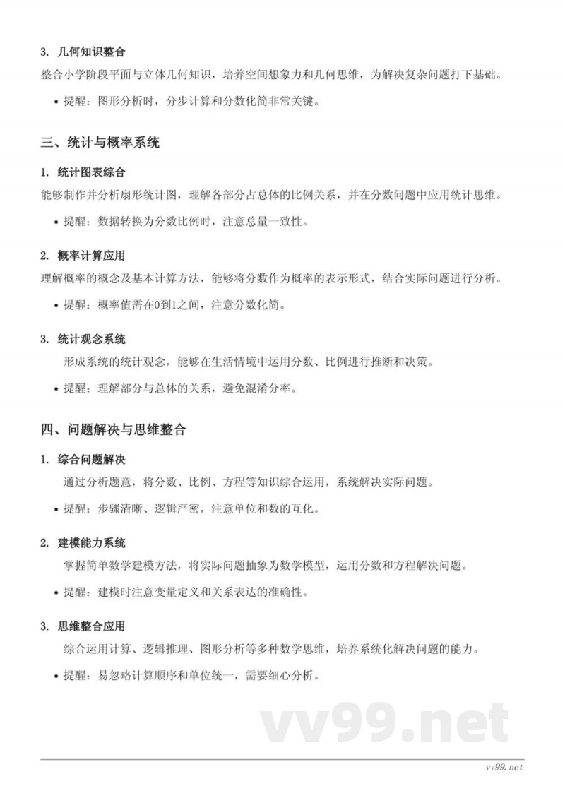 苏教版六年级上册数学分数四则混合运算知识点梳理