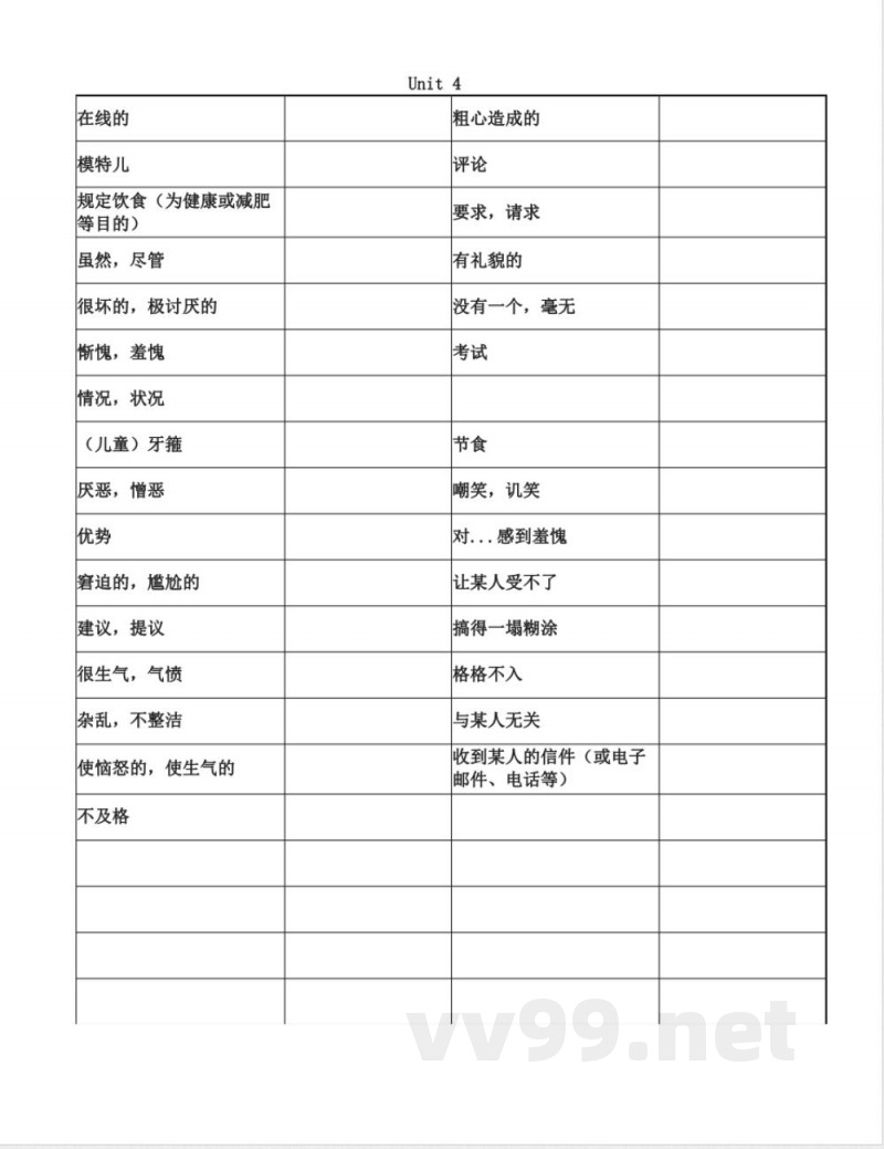 沪教牛津版九年级英语上册单词表