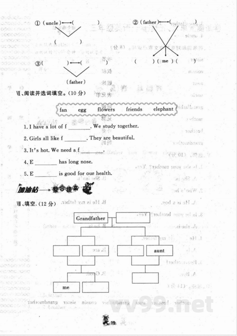 湘少版三年级英语上册第五六单元测试A卷